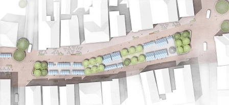 Auszug Gestaltungskonzept Innenstadt Springe - Neue Ideen zum Marktplatz © Gruppe Freiraumplanungen, Langenhagen 2023