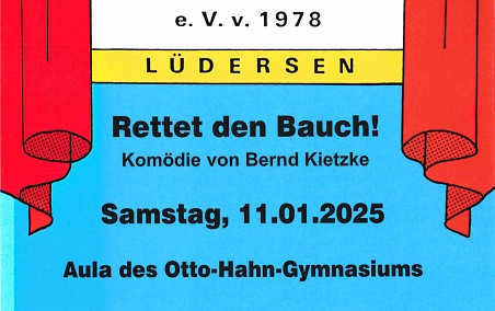 Plakat Bergbühne Lüdersen - Rettet den Bauch